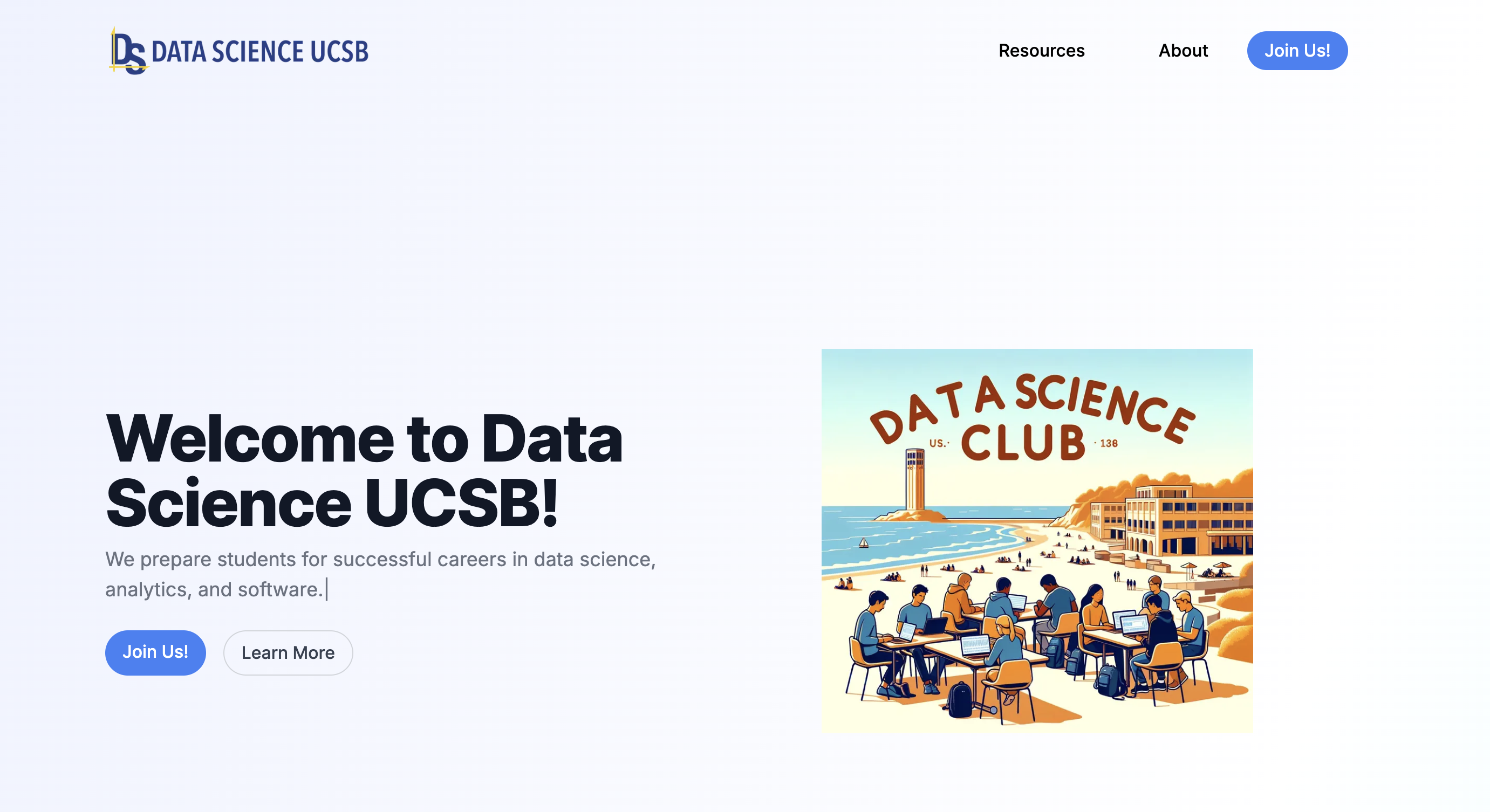 Data Science UCSB website preview